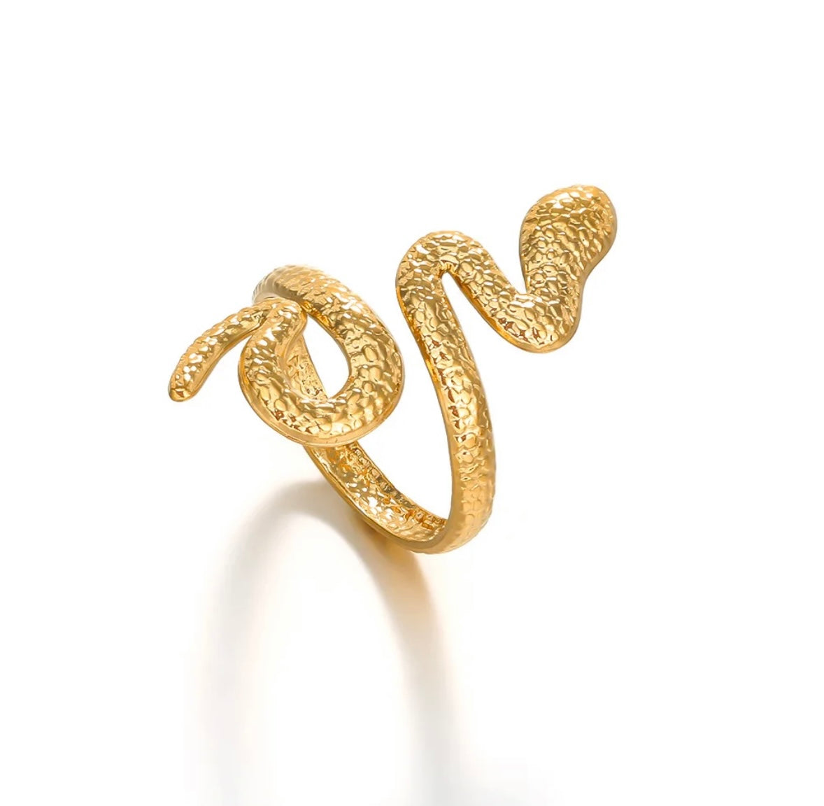 18k Gold Plated "PROTECTION" Snake Ring