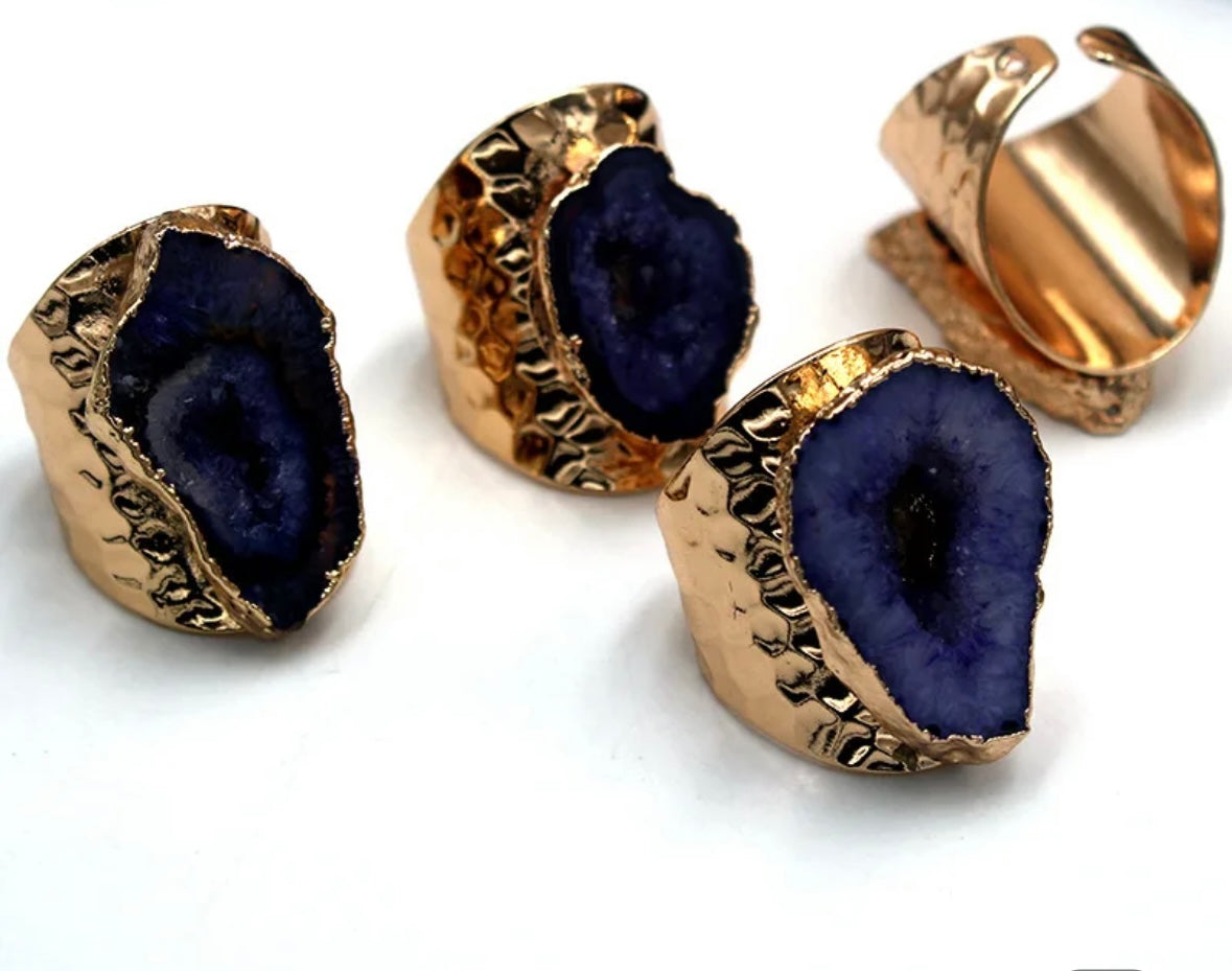 The "Shadow Work" Geode Ring