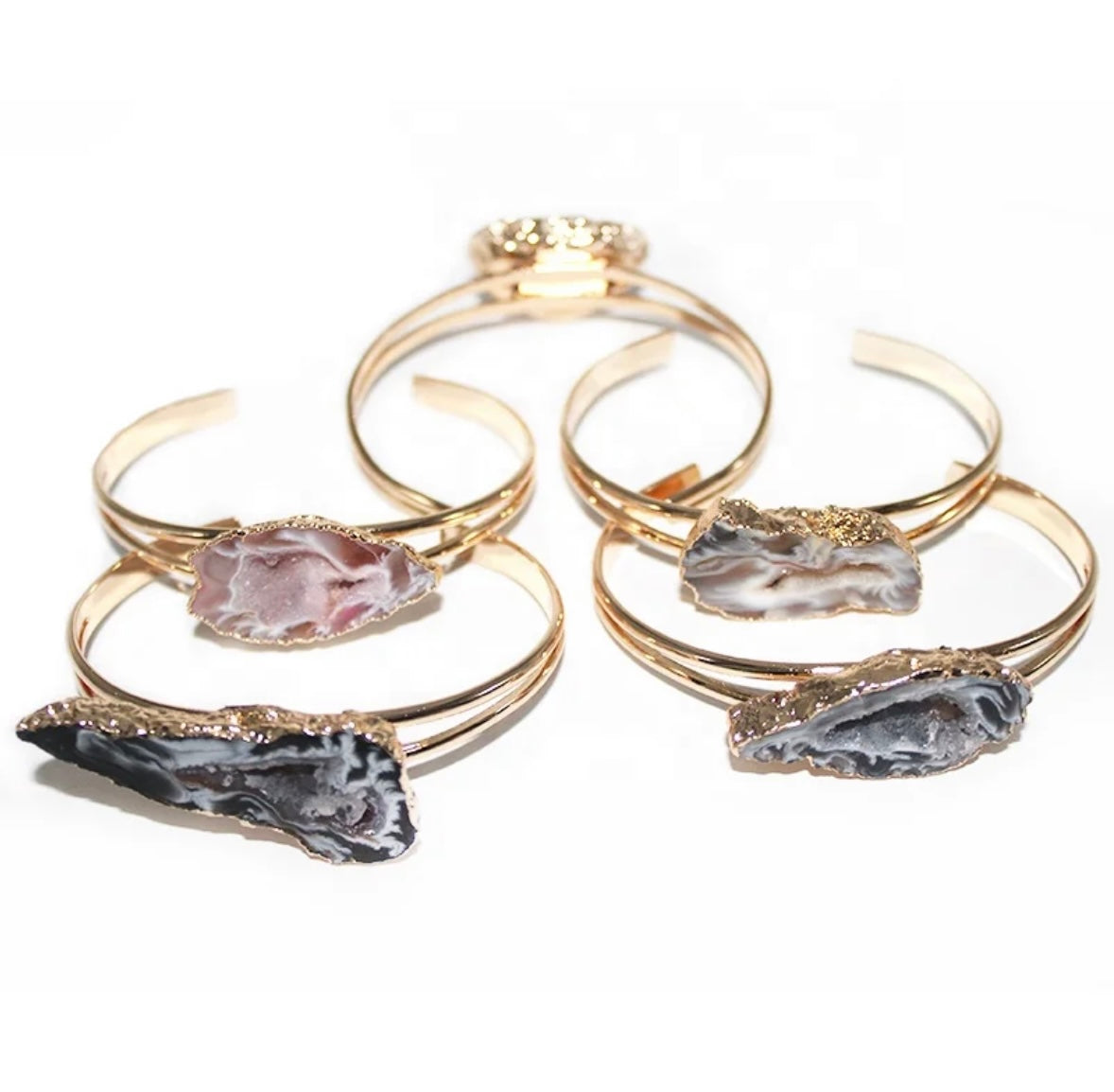 Communicate Geode Bangle Bracelet